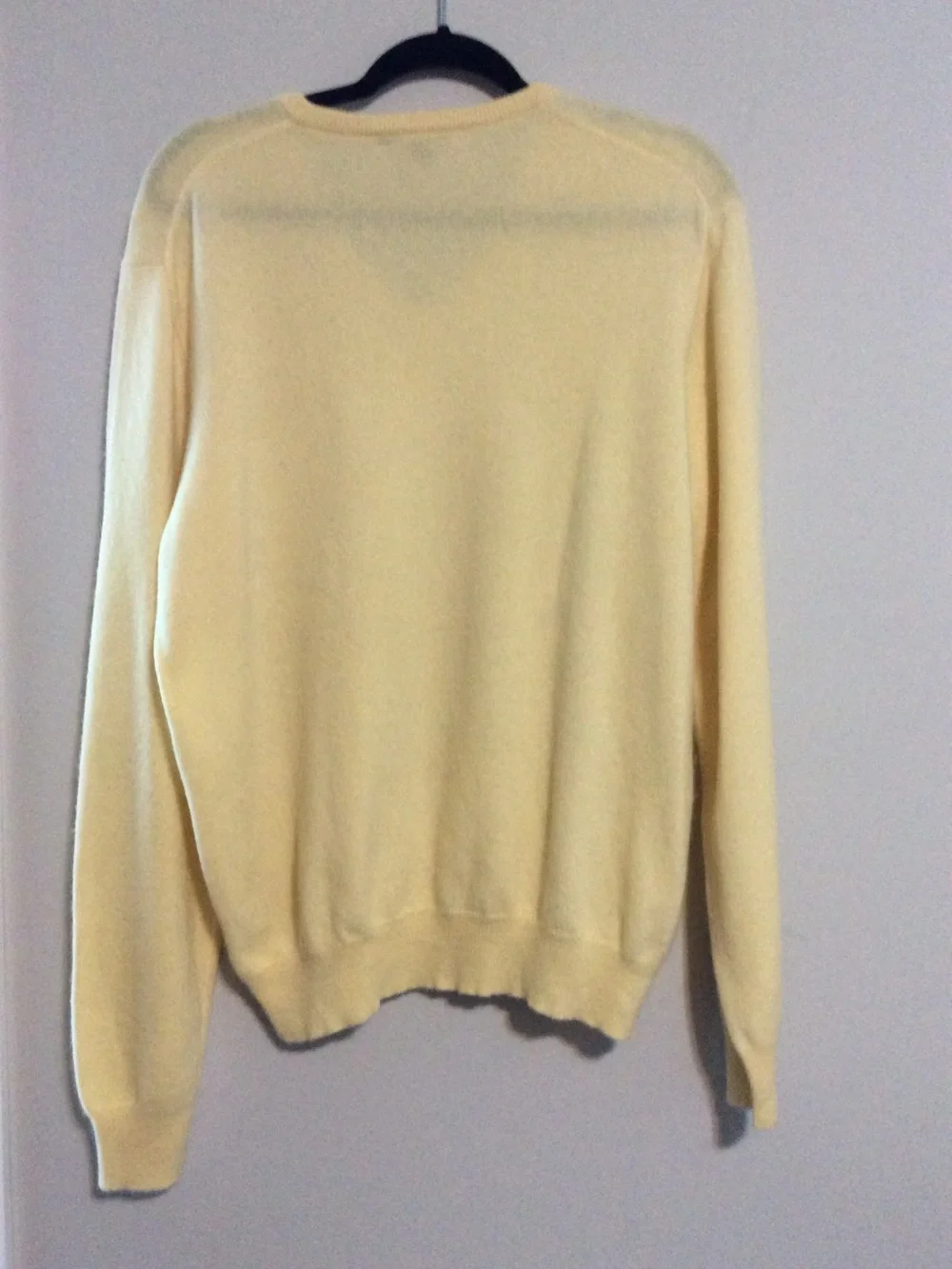 J. Crew Italian Cashmere V-Neck Sweater in Yellow Sz M Men